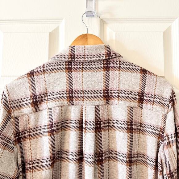 Faherty Legend Classic Sweater Shirt in Cranberry Haze Plaid - Picture 11 of 13